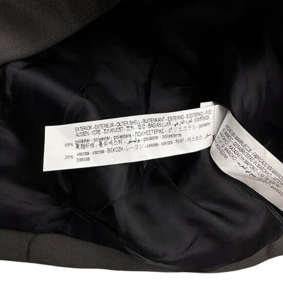 NWT ZARA Crop Blazer with Gold Buttons XS Dark Gray - Picture 9 of 12